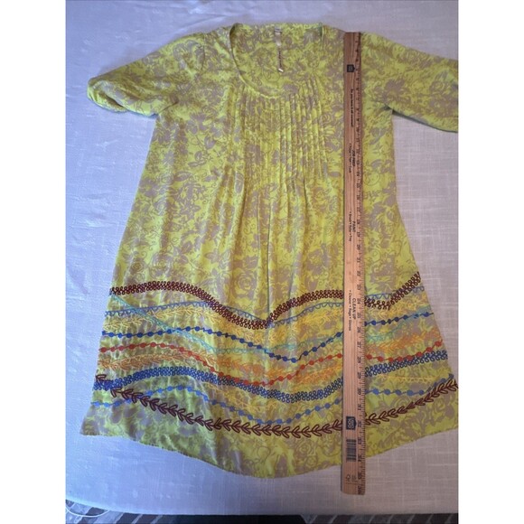 Uncle Frank Embroidered Bright Floral Boho Festival Dress Women’s Size Medium - Picture 7 of 9